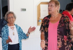 Elder dancers, Marjorie White of Huu-ay-aht and Debra Foxcroft, Tseshaht