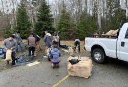 Tseshaht First Nation staff and volunteers responded to the rising water level on the Somass River by preparing sandbags for the community’s most vulnerable homes. (Tseshaht First Nation photo)