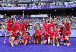 The silver-medal performance is the best ever Olympic finish for the Canadian women’s team. (Rugby Canada photo)
