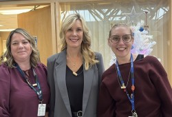 On Dec. 18 staff at the West Coast General Hospital were recognized by the Tseshaht First Nation and other Nuu-chah-nulth-aht. The medical professionals were given devil’s club necklaces for protection. (Tseshaht First Nation photo)
