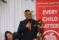 Tseshaht Chief Councillor Ken Watts led the announcement, which included confirmation of at least 67 student deaths at the Alberni Indian Residential School.