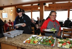 Lunch is served at Water's Cove Resort on June 21.