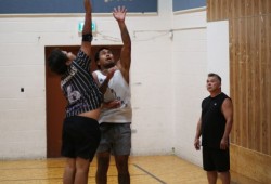 In the afternoon 3 on 3 basketball continued at Maht Mahs.