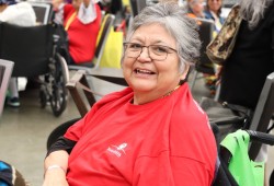 Bernice Touchie is an elder-in-residence at the Qʷayac̓iikʔiis Headstart Childcare Centre in the Yuułuʔiłatḥ (Ucluelet First Nation) community of Hitacu. (Nora O’Malley photo)