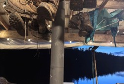 Boots dry over the Crabshack woodstove on Nitinaht Lake. (Submitted photo)