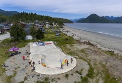 The Ahousaht skate park was built in 2017. (David Leslie/Landyachtz photo)