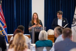 “We hear these calls to action and are committed to continue advancing self-determination so that Indigenous children in B.C. are not only safe, supported, and loved, but remain connected to their communities, families, culture, and language,” said Christine Boyle, minister of Indigenous Relations and Reconciliation. (Province of B.C. photo)