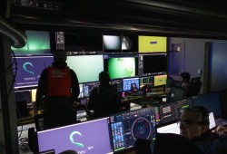 Inside the control room aboard the motor vessel Canpac Valour. The vessel is part of the ONCabyss expedition occurring this spring. (Ocean Networks Canada photo)