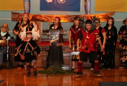 The event included performances from the local Songhees Nation.