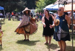 The afternoon welcomed community singing and dancing, alongside Answer2Dance Group with Tseshaht’s Jessica Sault. (Alexandra Mehl photo)