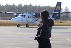 Tla-o-qui-aht Tribal Parks Guardian Gisele Martin welcomes visitors to Tla-o-qui-aht traditional territory.