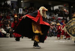 A Gitanmaax dancer performs during the 2024 edition of Hoobiyee.