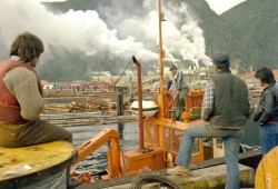 Located 13 kilometres south of the Village of Gold River, the Gold River Pulp Mill operated from 1966 to 1999. (BC Archives photo)