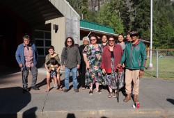 Māori guests included elder couple Ned and Jane Peita. Lily George (pictured in the middle) was also there. She is genetically related to Ernie and Dawn Smith, as well as Tim Paul, all from the Smith family. (Denise Titian photo)