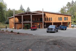 The new $18-million facility has treatment beds for 32 clients, space for staff elders, meeting rooms, a gym, sweat lodge, courtyards and walking trails.