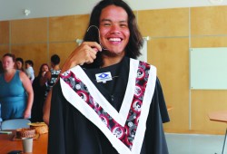 Lennox Williams is pictured in June 2021, when he graduated from Maaqtusiis Secondary School in Ahousaht. (Denise Titian photo)