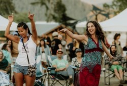 Festival-goers dance during last years’ Movable Feast concert in the Toquaht Nation community of Macoah, which overlooks western Barkley Sound. 