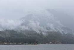 Rain dampens the Mount Underwood wildfire on Friday, Aug. 15, a weather change that has changed the behaviour of the blaze south of Port Alberni. (Eric Plummer photo)
