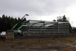 The new hanger at the Long Beach Airport will be complete by the end of the year. 