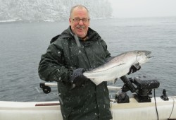 Anglers that fish year-round allow researchers to identify seasonal changes in salmon diets. (Jeremy Maynard, The Ardent Angler photo)