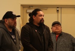 “Number one, it’s our young people that our initial thoughts go toward,” says Ahousaht Chief Councillor n̓aasʔałuk (John Rampanen). He is pictured speaking at the Nuu-chah-nulth Tribal Council Annual General Meeting in November 2023. (Eric Plummer photo)