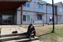 Although staff at a Port Alberni shelter have saved his life twice, Dick fears returning to the living facility due to the prevalence of drug use. (Karly Blats photo) 