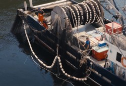 A commercial vessel operates on the Alberni Inlet. (Salmonberry Studios photo)