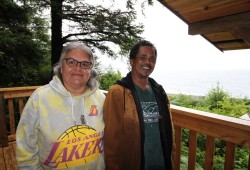 Sugar and Darrell Williams live in Yuquot year round, managing cabins and other facilities at the remote village site.