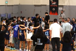 : Maaqtusiis Suns link arms with Yuułuʔiłʔatḥ Ravens after a beating the rival team by a single point. 