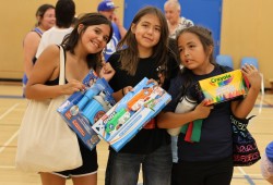 Young players were sent home with some fun water toys.