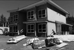 A home is built in a Tla-o-qui-aht community near Tofino. Over the last 20 years the First Nation has built homes in the communities of Ty-Histanis and Esowista to provide living spaces for its members.