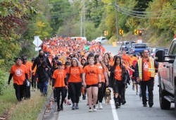 Hundreds took part in the Orange Shirt Day walk, which progressed along River Road after starting on the Tseshaht reserve.