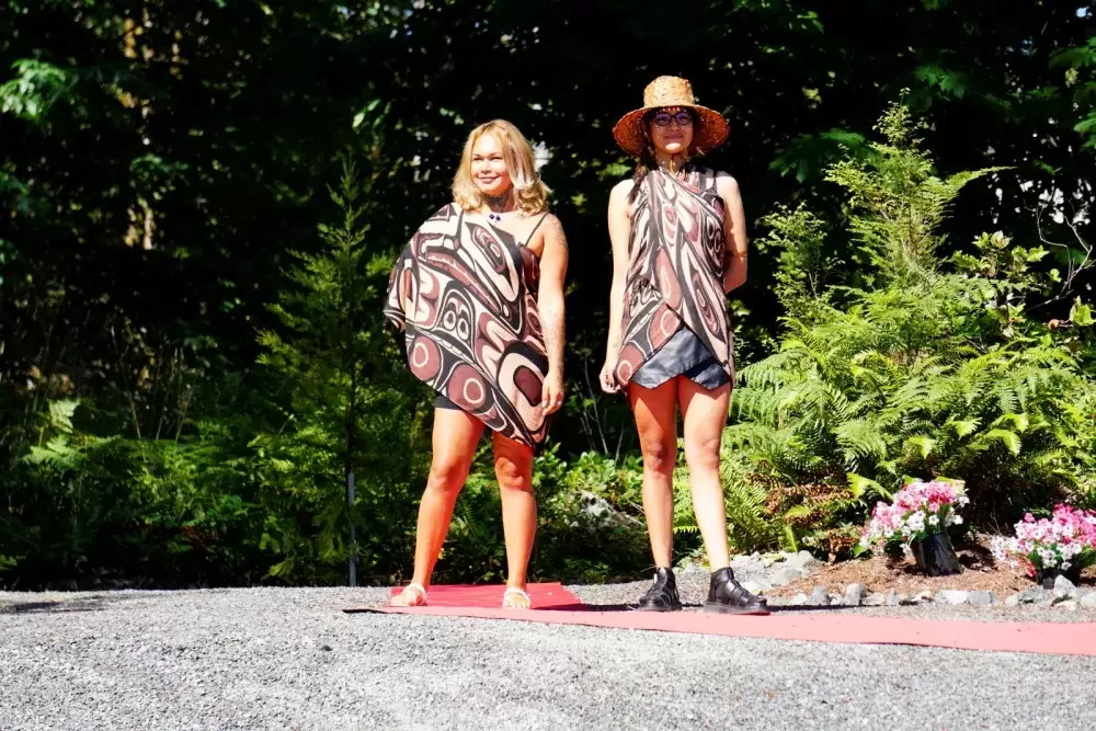 A fashion show during Cims Fest on Aug. 6 showcased Indigenous-made clothing from Naomi Nicholson’s personal collection.