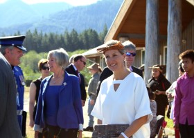 Lt.-Gov. Judith Guichon accompanied the Prince and Princess to the community