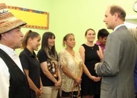 The library committee with the Earl of Wessex