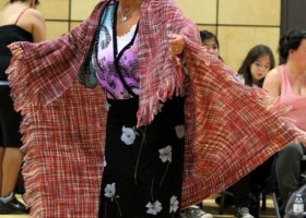 A final little dance with new shawl