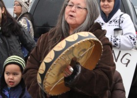 Anne Robinson, one of four women who organized today's rally