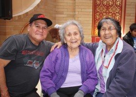 Elders Willard Gallic, Vi George and Helen Dick