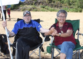 Newly engaged elders Victor Hanson and Chris Jules, the games’ first King and Queen