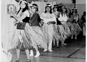 Melinda and Martha Swan, Rene Sam, Lillian Webster, Brenda Campbell, Carlene Paul, Mena Webster