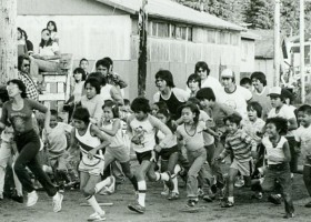 Louie Frank, Daphne Frank, Rod Atleo, Marsha Frank, Tom Campbell  Ahousaht Sports Day