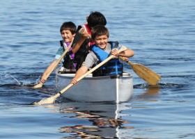 Having fun on the water